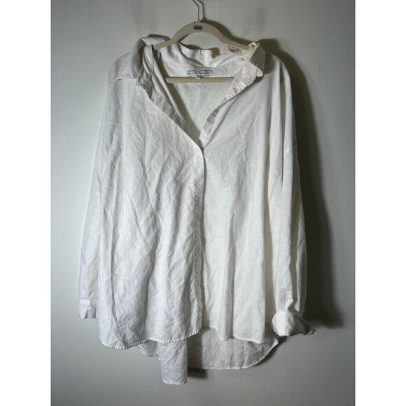 Womens English Factory White Button Up Blouse Sz 3X - Picture 1 of 3